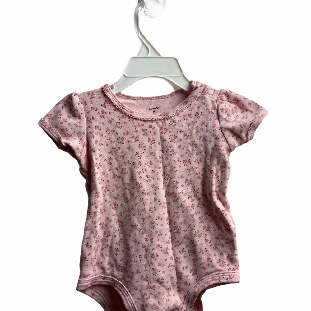 Carter’s Pink Flowers Onesie Size 6MO